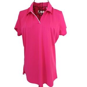 Tournament Collection Womens Golf Shirt Sz L PINK!
